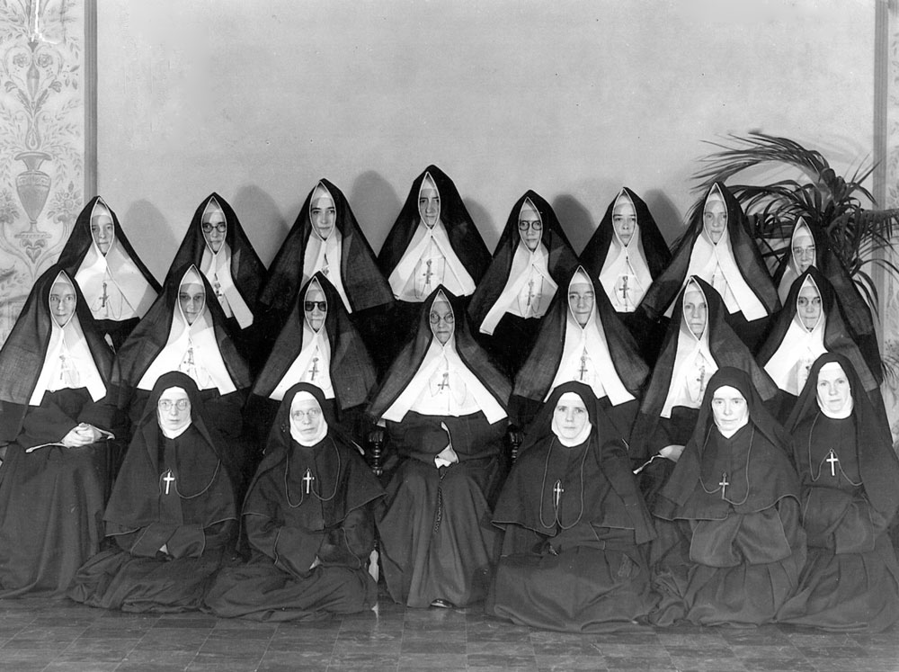 The RSHM sister of Marymount's Westwood campus in 1934 with the visiting General Superior, Mother Joseph Butler, R.S.H.M. (center)